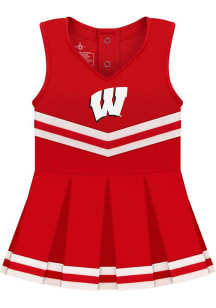 Baby Red Wisconsin Badgers Primary Logo Cheer Set