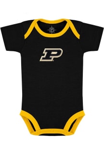 Baby Black Purdue Boilermakers 2 Tone Short Sleeve One Piece