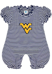 West Virginia Mountaineers Baby Blue Puff Sleeve Short Sleeve One Piece