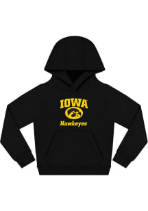 Toddler Gold Iowa Hawkeyes Primary Logo Long Sleeve Hooded Sweatshirt
