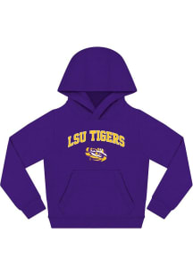 LSU Tigers Toddler Purple Primary Logo Long Sleeve Hooded Sweatshirt