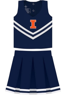 Toddler Girls Orange Illinois Fighting Illini Primary Logo Cheer Sets