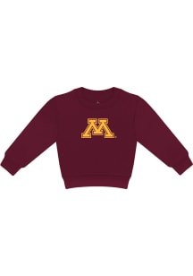 Toddler Maroon Minnesota Golden Gophers Primary Logo Long Sleeve Crew Sweatshirt