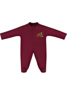 Baby Maroon Minnesota Golden Gophers Footed Loungewear One Piece Pajamas