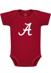 Alabama Crimson Tide Baby Crimson Primary Logo Short Sleeve One Piece