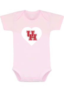 Houston Cougars Baby Pink Pink Short Sleeve One Piece