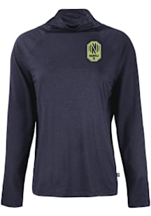 Cutter and Buck Nashville SC Womens Navy Blue Coastline Eco Funnel Neck Crew Sweatshirt