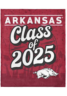 Arkansas Razorbacks Class of 2025 Silk Touch Fleece Blanket - Cardinal