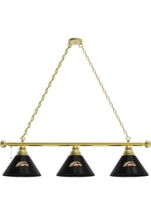 Gold Western Michigan Broncos 3 Shade Billiard Lamp