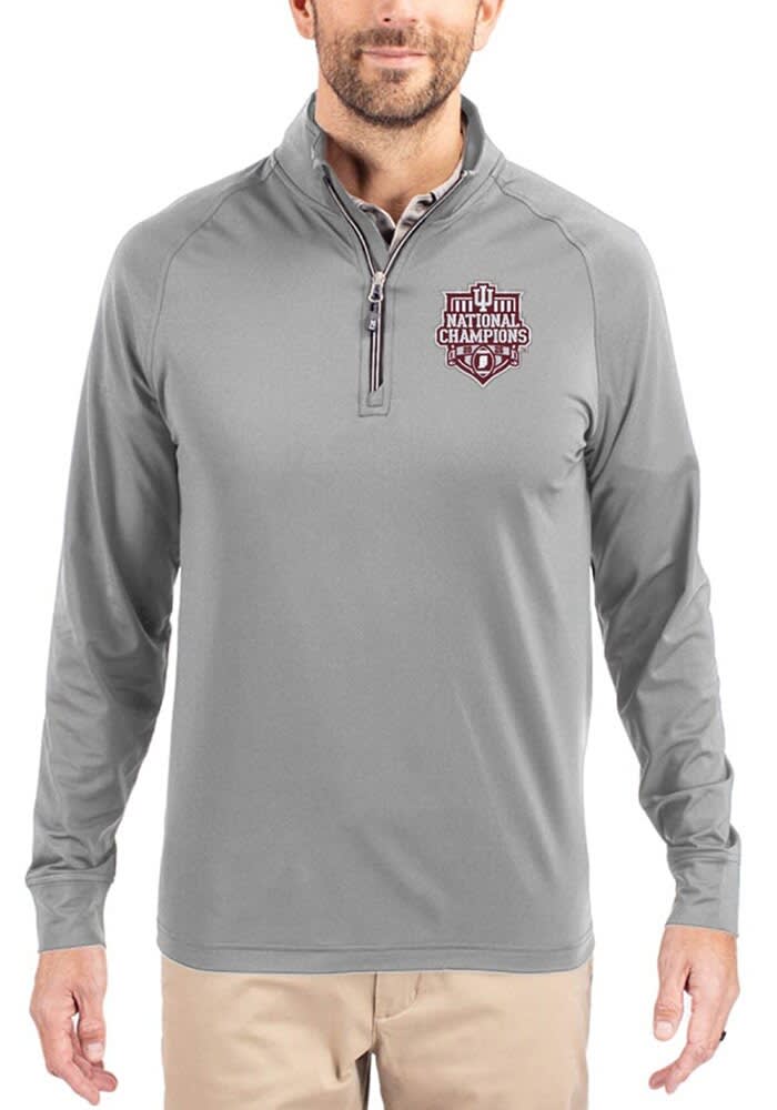 Cutter and Buck Indiana Hoosiers Mens ATHLETICGREY 2025 CFP