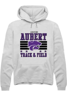 Ludivine Aubert Rally Mens White K-State Wildcats NIL Striped Player Hood