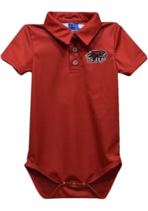 Vive La Fete Saint Josephs Hawks Baby Cardinal Team Short Sleeve One Piece Polo