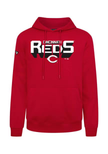 Levelwear Cincinnati Reds Mens Red Podium Retro 3D Long Sleeve Hoodie