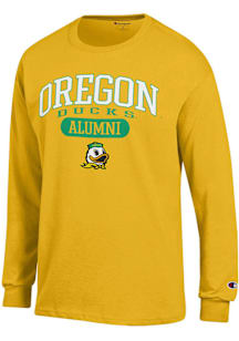 Champion Oregon Ducks Yellow Pill Alumni Jersey Long Sleeve T Shirt