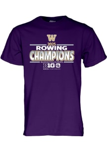 Washington Huskies Big 10 Rowing Short Sleeve T Shirt - Purple