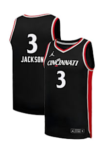 Reagan Jackson Mens Black Cincinnati Bearcats NIL Name And Number Basketball Jersey
