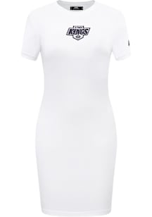 Pro Standard Los Angeles Kings Womens White Classic Chenille Short Sleeve Dress