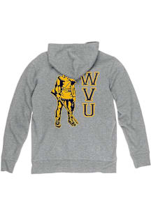 Blue 84 West Virginia Mountaineers Mens Grey Front Back Laguna Long Sleeve Full Zip Jacket