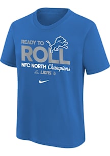 Nike Detroit Lions Youth Blue 2024 Division Champs Short Sleeve T-Shirt
