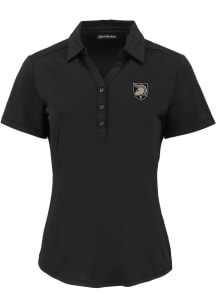 Cutter and Buck Army Black Knights Womens Black Forge Eco Polo Short Sleeve Polo Shirt