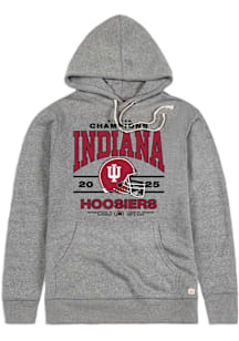 Homefield Indiana Hoosiers Mens Grey 2025 Big Ten Football Champions Fashion Hood