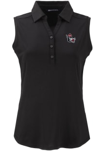 Cutter and Buck NC State Wolfpack Womens Black Vault Forge Eco Polo Shirt