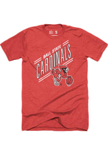 Ball State Cardinals Red Basketball Short Sleeve Fashion T Shirt