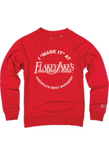 The Shop Indy Indianapolis Red Flakey Jake's Long Sleeve Crew Sweatshirt