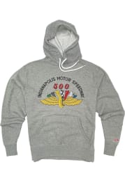 The Shop Indy Indianapolis Heather Grey IMS Flags Long Sleeve Hoody