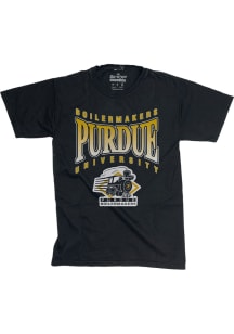 Purdue Boilermakers Black 90s Gradient Short Sleeve T Shirt