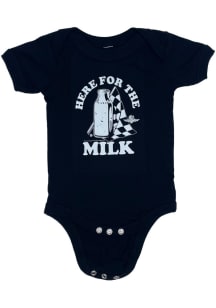 Indianapolis Baby Black Here for the Milk Short Sleeve One Piece