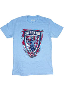 Indy Eleven Blue Storm Striker Crest Short Sleeve Fashion T Shirt