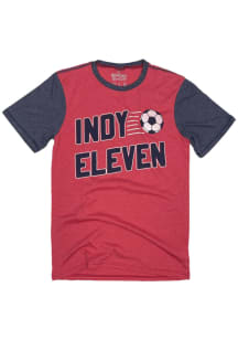 Indy Eleven Red Color Block Short Sleeve Fashion T Shirt