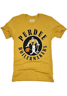 Purdue Boilermakers Gold Center Court Pete Short Sleeve Fashion T Shirt