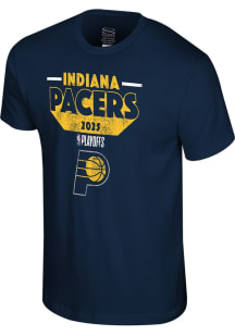 Indiana Pacers Navy Blue 2025 Playoff Participant Master Short Sleeve T Shirt