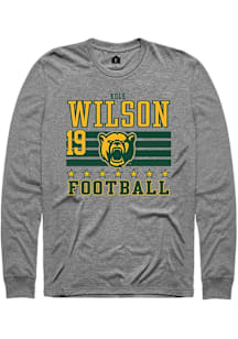 Kole Wilson Baylor Bears Grey Football NIL Striped Long Sleeve Player T Shirt