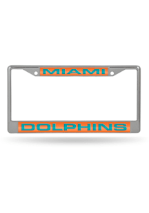 Miami Dolphins Alternate Chrome License Plate Frame - Silver