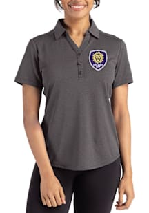 Cutter and Buck Orlando City SC Womens Black Forge Eco Polo Short Sleeve Polo Shirt