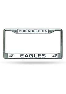 Philadelphia Eagles Premium Chrome License Plate Frame - Silver
