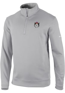 Mens Washington Huskies Grey Columbia Vault Heat Seal Omni Wick Wickhams Hills Qtr Zip Pullover
