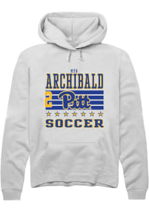 Mya Archibald Rally Mens White Pitt Panthers NIL Striped Player Hood