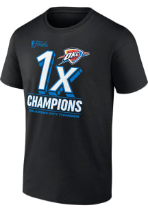 Oklahoma City Thunder Black 2025 Finals Champions Playoff Dunk Contest Short Sleeve T Shirt