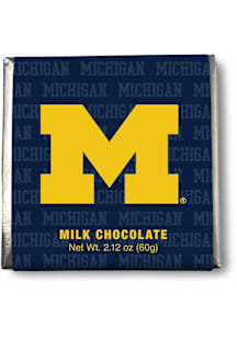 Navy Blue Michigan Wolverines 9pc Square Milk Chocolate Candy
