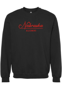Womens Nebraska Cornhuskers Black Summit Sportswear Alumni Crew Sweatshirt