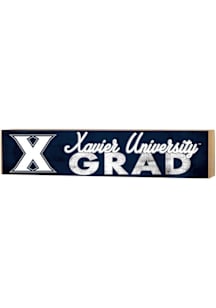 KH Sports Fan Xavier Musketeers 3x13 Block Sign Grad Sign - Navy Blue