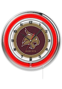 Texas State Bobcats 19in Neon Wall Clock