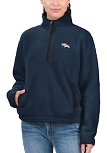 Denver Broncos Womens Navy Blue Everest Qtr Zip