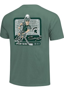 Michigan State Spartans Green Mascot Short Sleeve T Shirt