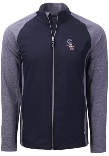 Cutter and Buck Chicago White Sox Mens Navy Blue Stars and Stripes Adapt Eco Medium Weight Jacket
