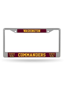 Washington Commanders Printed Metallic License Plate Frame - Burgundy